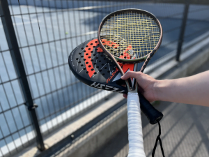 Tennis Racket and a Padel Racket