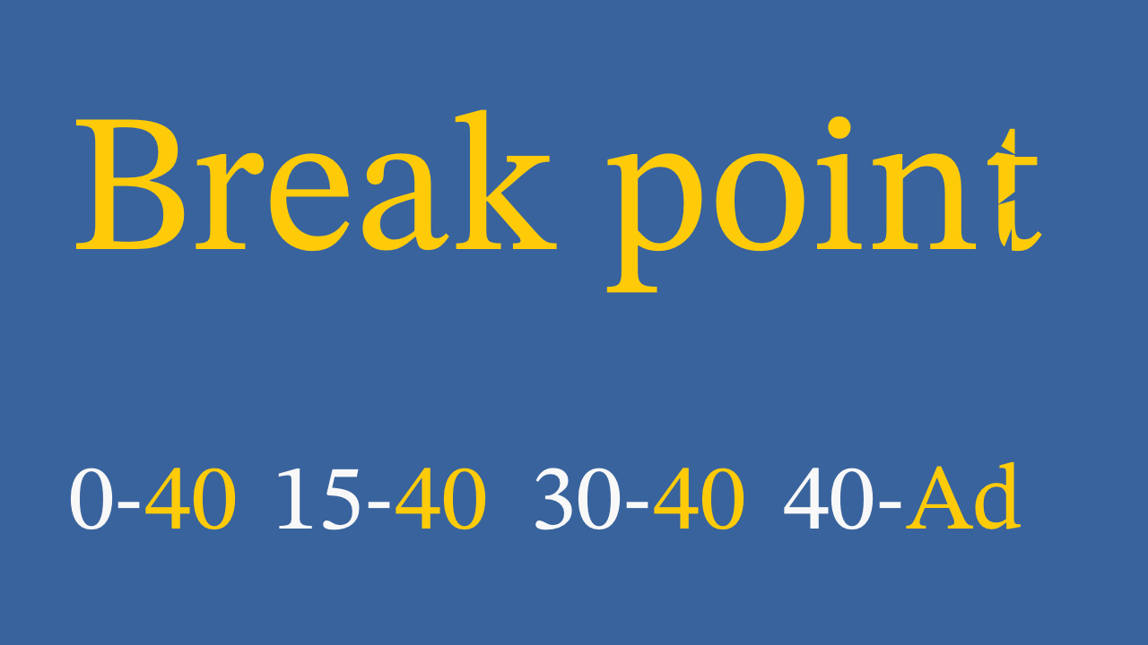 What is a Break Point in Tennis? - TennisLeo