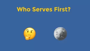 Who serves first in tennis?