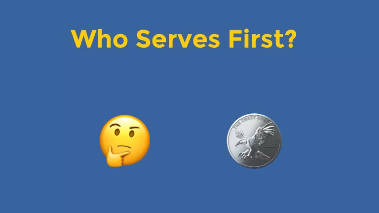 Who serves first in tennis?