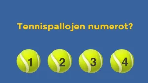 Tennispallojen numerot