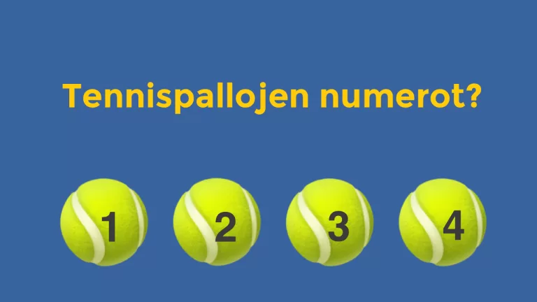 Tennispallojen numerot